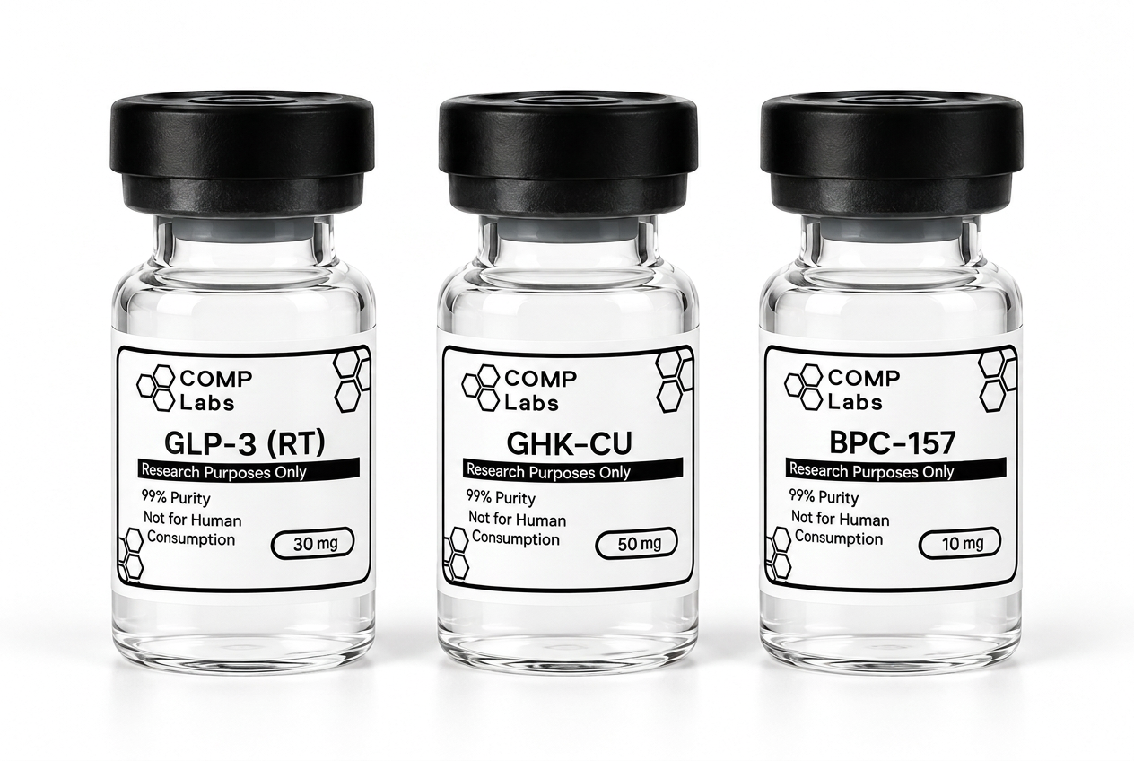 Comp Labs research peptide vials